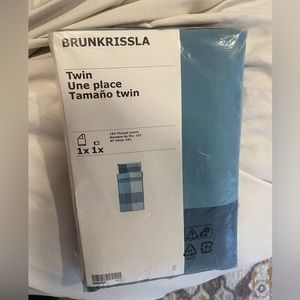 NEW IKEA Twin Bedding Set Brunkrissla Blue